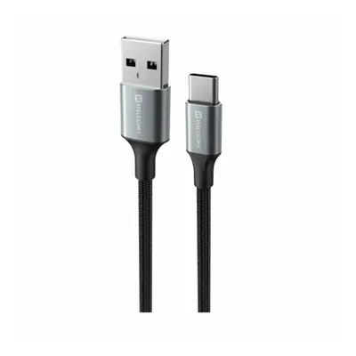 Swissten Textile II USB/USB-C, 1,5m černá