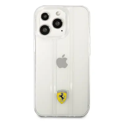 Ferrari 3D Stripes zadní kryt FES3SHCP13LTR Apple iPhone 13 Pro, transparentní