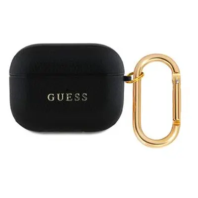 Pouzdro Guess PU Grained Classic Logo pro AirPods 3, černá