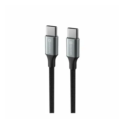 Swissten Textile II USB-C/USB-C, 1,5m černá