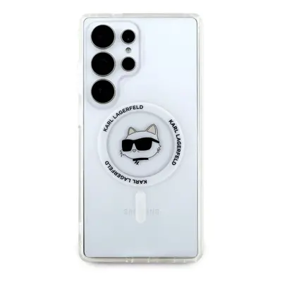 Zadní kryt Karl Lagerfeld IML Choupette Head MagSafe pro Samsung Galaxy S25 Ultra, transparentní