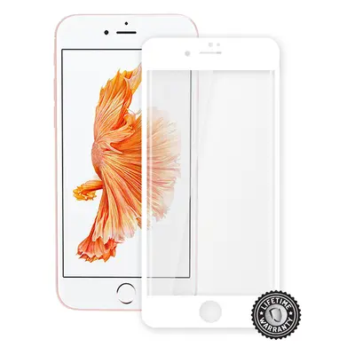 Screenshield tvrzené sklo Apple iPhone 7 full COVER, metalic white