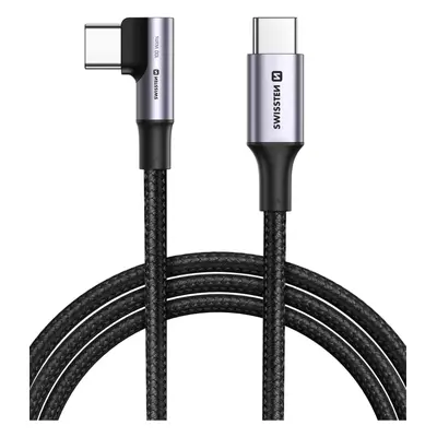 Datový kabel Swissten USB-C/USB-C 5A (100W) pro notebooky 2m, černá