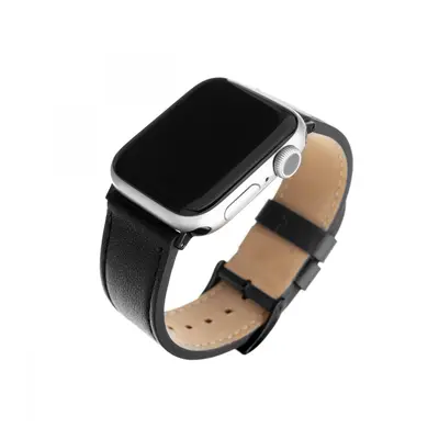 Kožený řemínek FIXED Leather Strap pro Apple Watch 42mm/44mm, černá