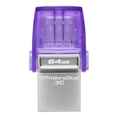 Kingston DataTraveler MicroDuo 3C 64GB USB-A + USB-C fialová