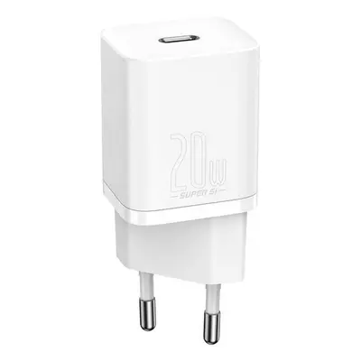 Baseus CCSUP-B02, Super Si, QC3.0, PD 20W, USB-C, bílá