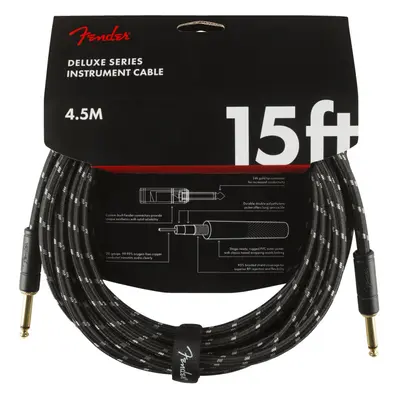 Fender Deluxe Series 15 Instrument Cable Black Tweed