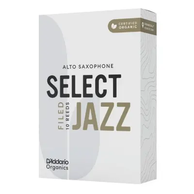 D'Addario ORSF10ASX2H Organic Select Jazz Filed Alto Saxophone Reeds 2 Hard - 10 Pack