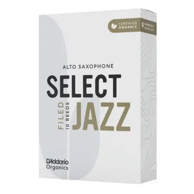 D'Addario ORSF10ASX4M Organic Select Jazz Filed Alto Saxophone Reeds 4 Medium - 10 Pack