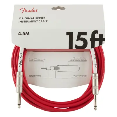 Fender Original Series 15 Instrument Cable Fiesta Red