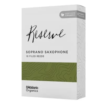 D'Addario ODIR10305 Organic Reserve Soprano Saxophone Reeds 3.0+ - 10 Pack