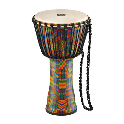 Meinl PADJ2-M-G Travel Rope Tuned Djembe Goat Head 10” - Kenyan Quilt