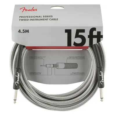 Fender Professional Series 15 Instrument Cable White Tweed