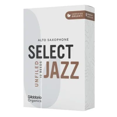 D'Addario ORRS10ASX4H Organic Select Jazz Unfiled Alto Saxophone Reeds 4 Hard - 10 Pack