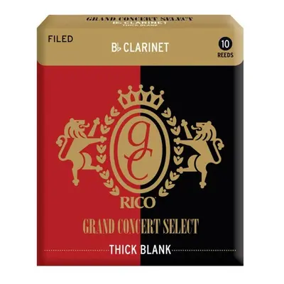 Rico RGT10BCL350 - Grand Concert Select Thick Blank - Bb Clarinet Reeds 3.5 - 10 Box