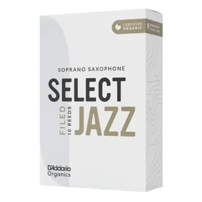 D'Addario ORSF10SSX2M Organic Select Jazz Filed Soprano Saxophone Reeds 2 Medium - 10 Pack