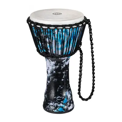 Meinl PADJ8-M-F Rope Tuned Travel Djembe 10” - Galactic Blue Tie Dye