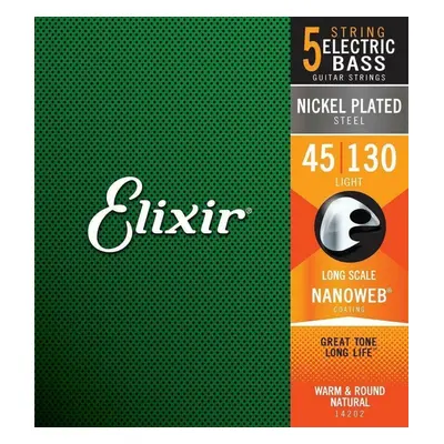 Elixir 14202 NANOWEB Electric Bass Nickel Plated Steel .045-.130