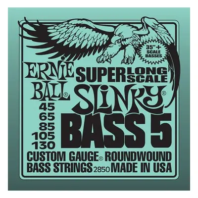 Ernie Ball 2850 Stainless Steel Bass Long Scale 5 Slinky - .045 - .130