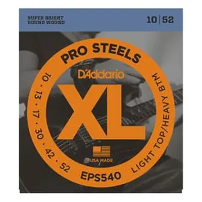 D'Addario EPS540 Pro Steels Light Top/Heavy Bottom - .010 - .052