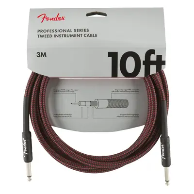 Fender Professional Series 10 Instrument Cable Red Tweed