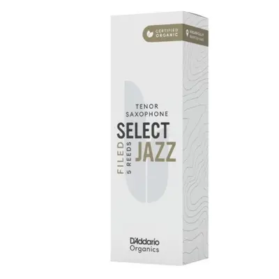 D'Addario ORSF05TSX4M Organic Select Jazz Filed Tenor Saxophone Reeds 4 Medium - 5 Pack