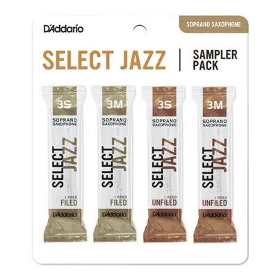 Rico DSJ-I3S Select Jazz Reed Sampler Pack - Soprano Saxophone 3S/3M - 4-Pack