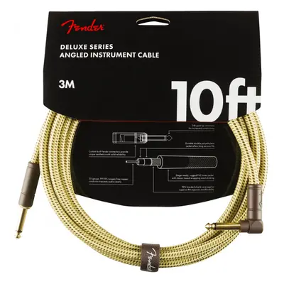 Fender Deluxe Series 10 Instrument Cable Angled Tweed