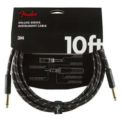 Fender Deluxe Series 10 Instrument Cable Black Tweed