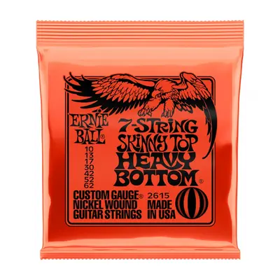 Ernie Ball 2615 Skinny Top Heavy Bottom Slinky 7-String Nickel Wound Electric Guitar Strings