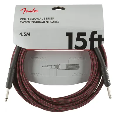 Fender Professional Series 15 Instrument Cable Red Tweed