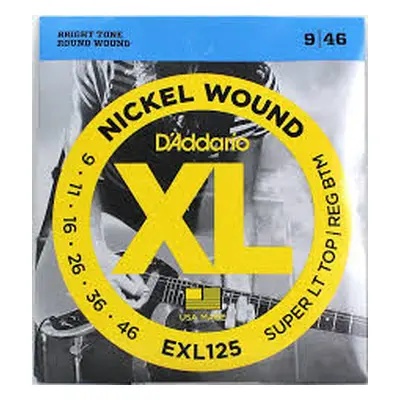 D'Addario EXL125 Super Light Top/ Regular Bottom - .009 - .046