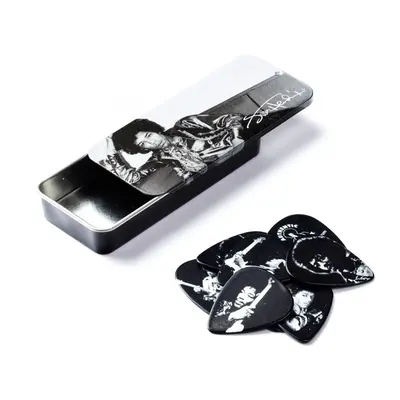 Dunlop JHPT05H Jimi Hendrix Silver Portrait Pick Tin