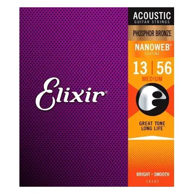 Elixir 16102 NANOWEB Acoustic Phosphor Bronze .013 - .056