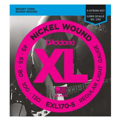 D'Addario EXL170-5 Regular Light - .045 - .130