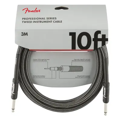 Fender Professional Series 10 Instrument Cable Gray Tweed