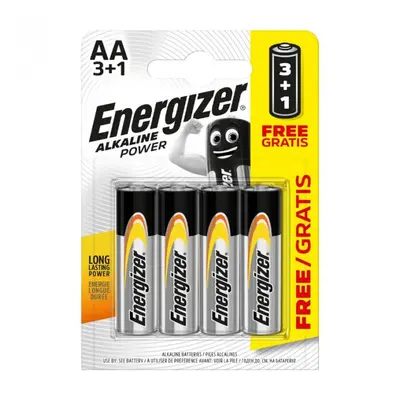 Energizer AA/4 3+1 zdarma (alkalické)