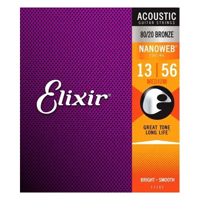 Elixir Acoustic Bronze 80/20 Nanoweb 11102 Medium