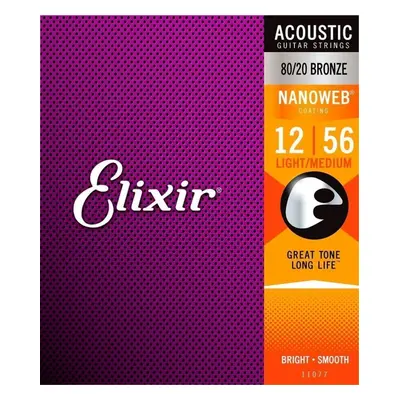 Elixir Acoustic Bronze 80/20 Nanoweb 11077 Light-Medium