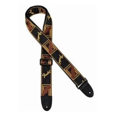 Fender Jackquard Monogrammed Strap Black / Yellow Brown