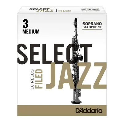 Rico RSF10SSX3M Select Jazz - Soprano Saxophone Reeds - Filed - 3 Medium - 10 Box