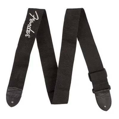 Fender Poly Logo Strap Grey Logo Black