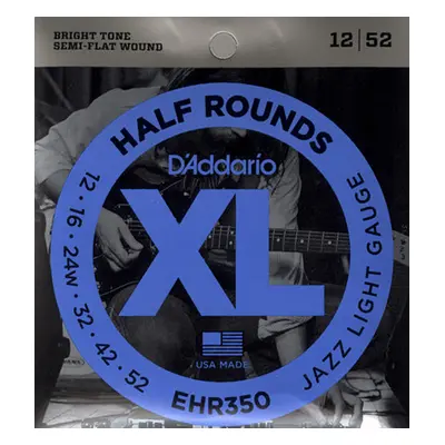 D'Addario EHR350 Half Rounds Jazz Light - .012 - .052