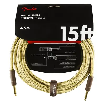 Fender Deluxe Series 15 Instrument Cable Tweed