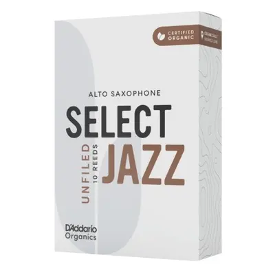 D'Addario ORRS10ASX2M Organic Select Jazz Unfiled Alto Saxophone Reeds 2 Medium - 10 Pack