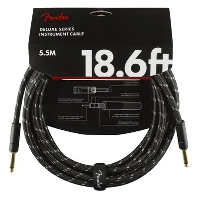 Fender Deluxe Series 18,6 Instrument Cable Black Tweed