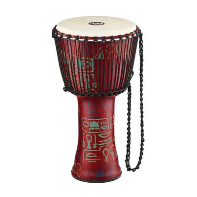 Meinl PADJ1-L-G Travel Rope Tuned Djembe Goat Head 12” - Pharaoh's Script