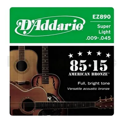 D'Addario EZ890 80/15 Bronze Super Light - .009 - .045