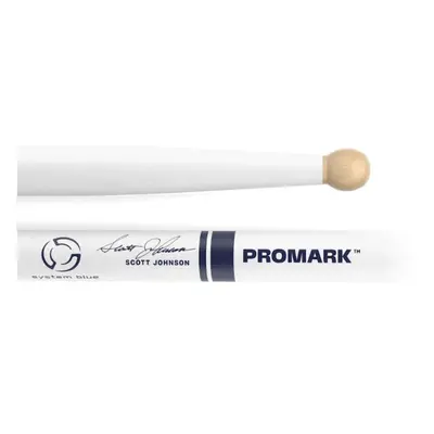 Pro-Mark TXDC17W-WHITE Scott Johnson Hickory Painted White Wood Tip