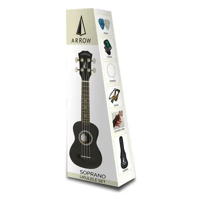 Arrow PB10 BK Soprano Ukulele - Black SET